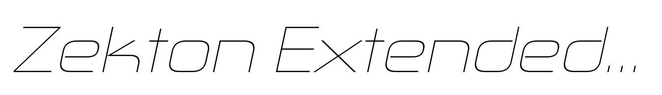 Zekton Extended UltraLight Italic